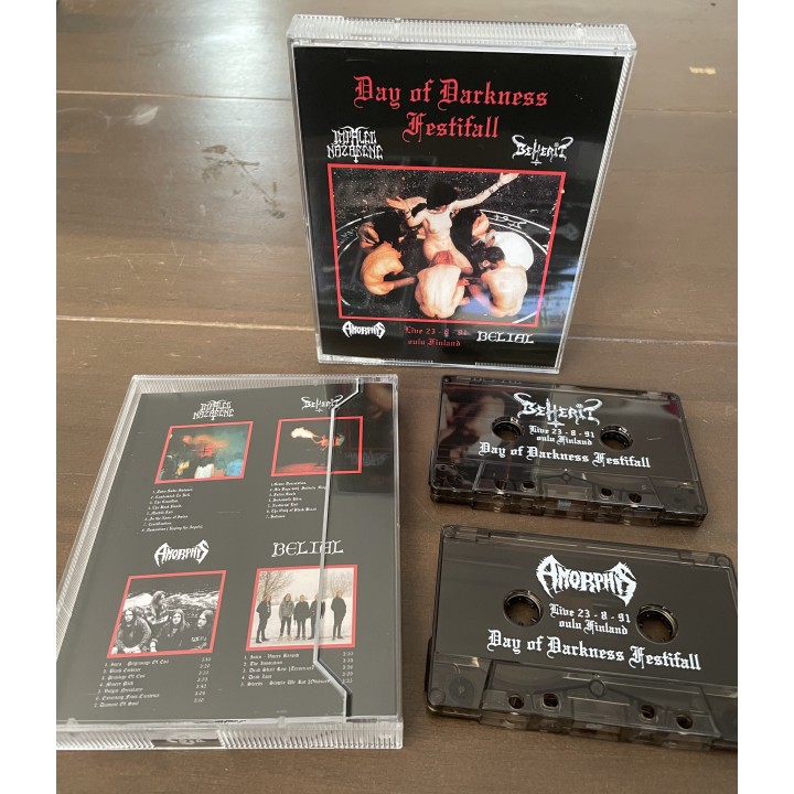 Day of Darkness - Beherit / Impaled Nazarene / Belial / Amorphis - 2 x TAPE BOX