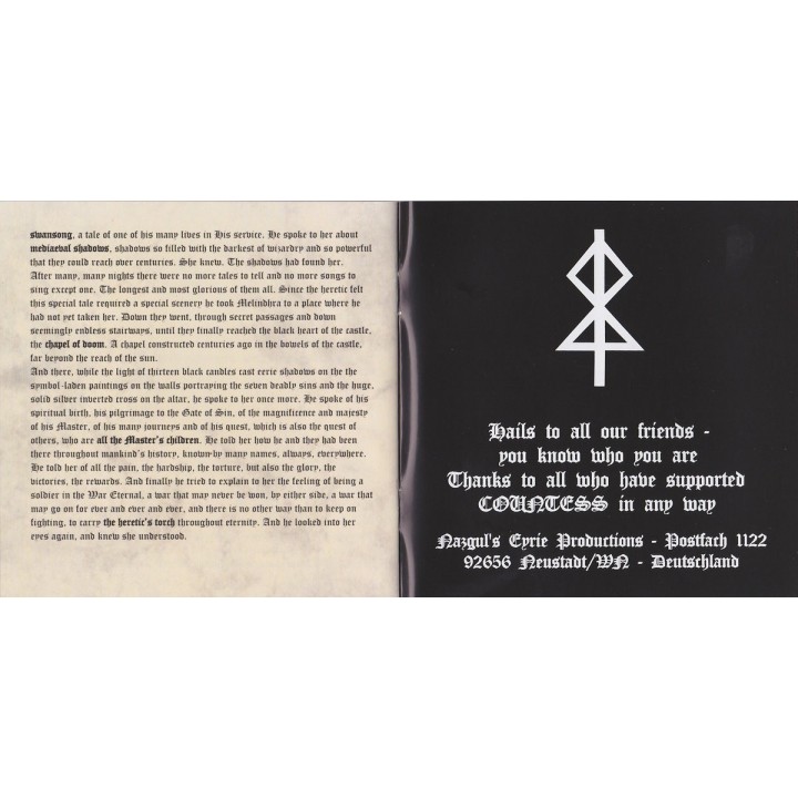 Countess - The Book Of The Heretic CD