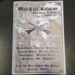 WolfKult Religion 'zine Vol. 1 Black Edifice, Taranis, Botulistum, Faceless Burial, Burning Winds, Grafjammer, Sammath