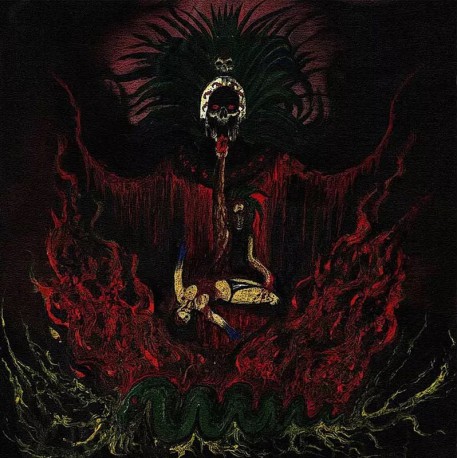 Maquahuitl ‎– At The Altar Of Mictlampa LP (Blue marble vinyl)